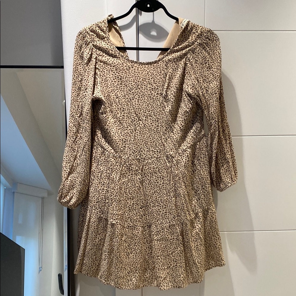 Abercrombie & Fitch Leopard Print Long Sleeve Dress